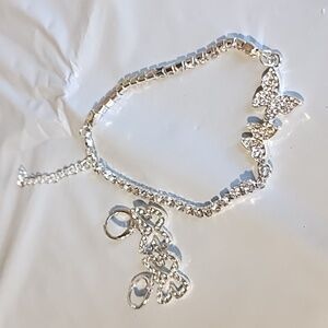 LCS Silver Butterfly Bracelet And Earrings Set NIP.